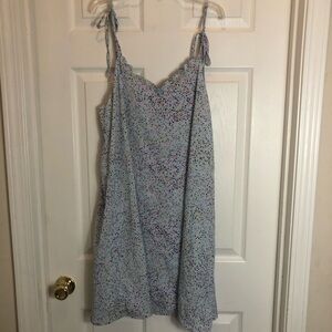 Llove Polka Dot Fully Lined Tie Spaghetti Strap Dress  Size M